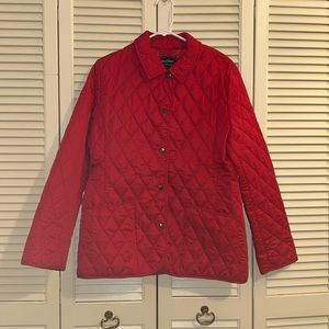 Womens red Steve and Barry’s Button Coat. Size Large